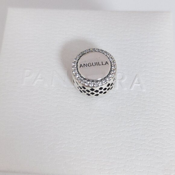 Pandora Anguilla Flag Bead Charm Bracelet Pendant S925 Silver with box - Picture 4 of 9